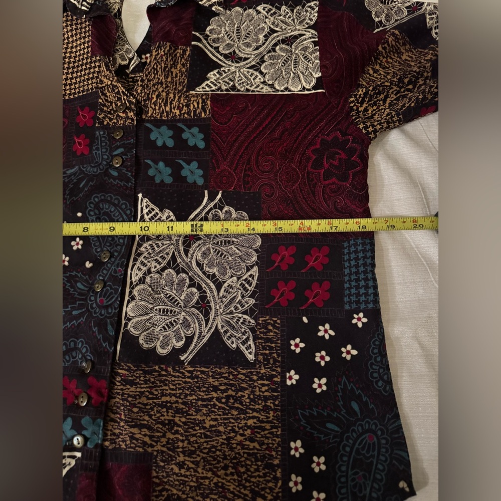 Roughrider By Circle T Patchwork Boho Western Blo… - image 6